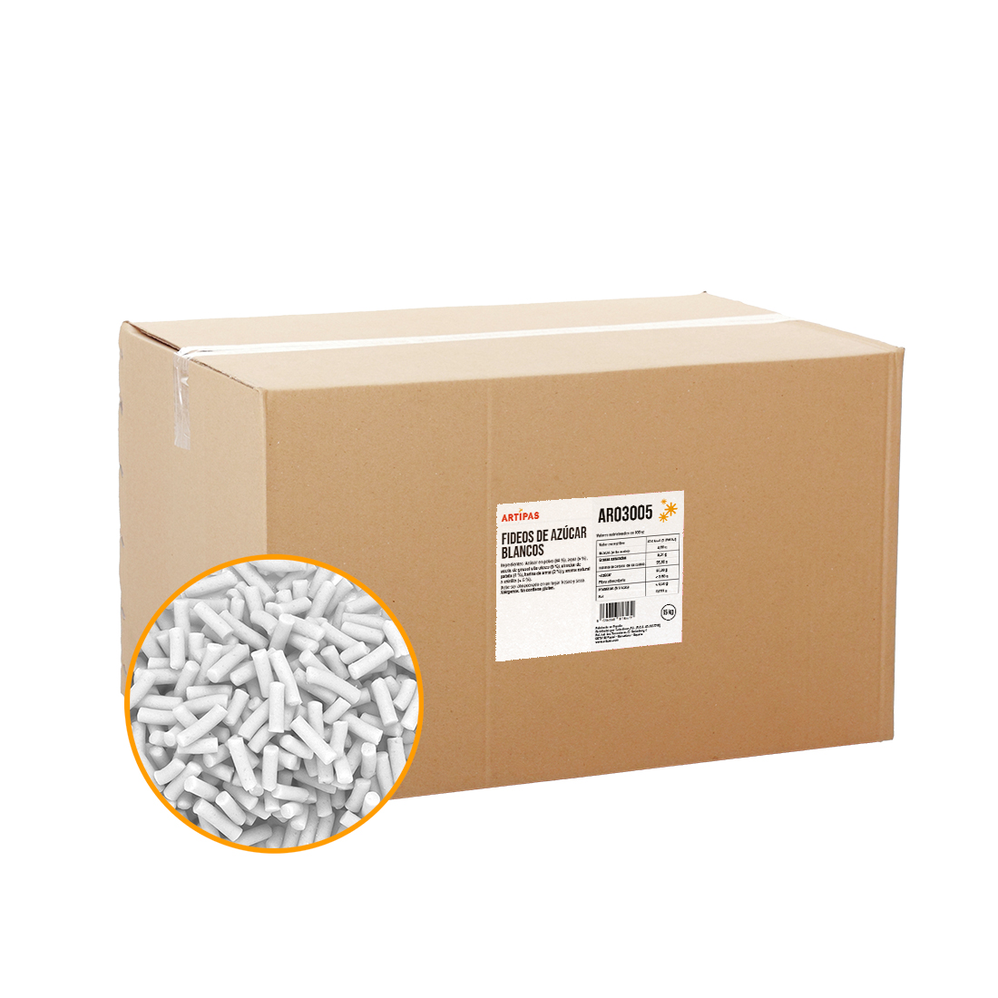Fideos Azúcar Blanco · ref AR03005