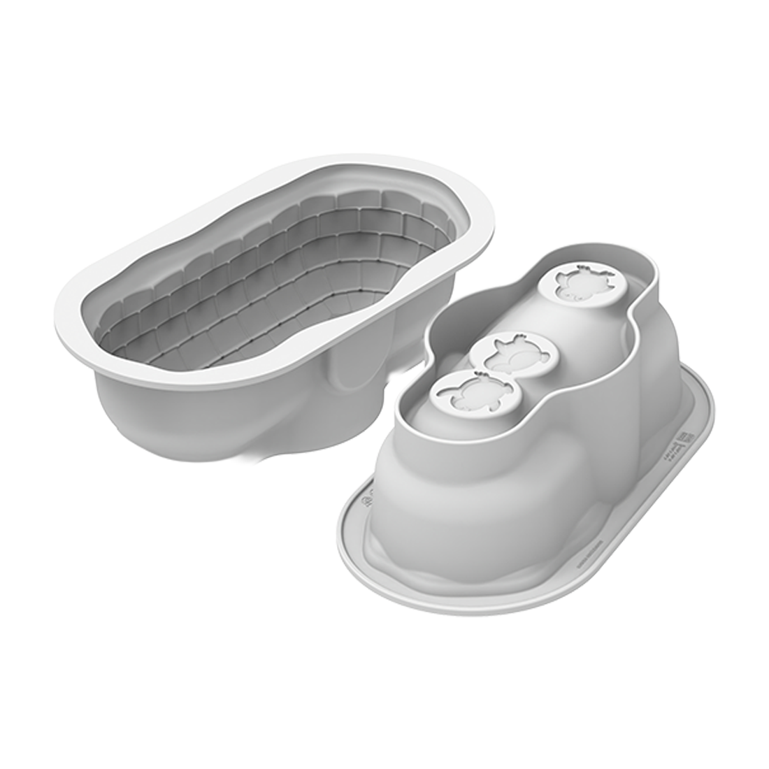 Molde iglú con pingüinos de silicona 234x1155 h75 mm 1175 ml (1 u.)