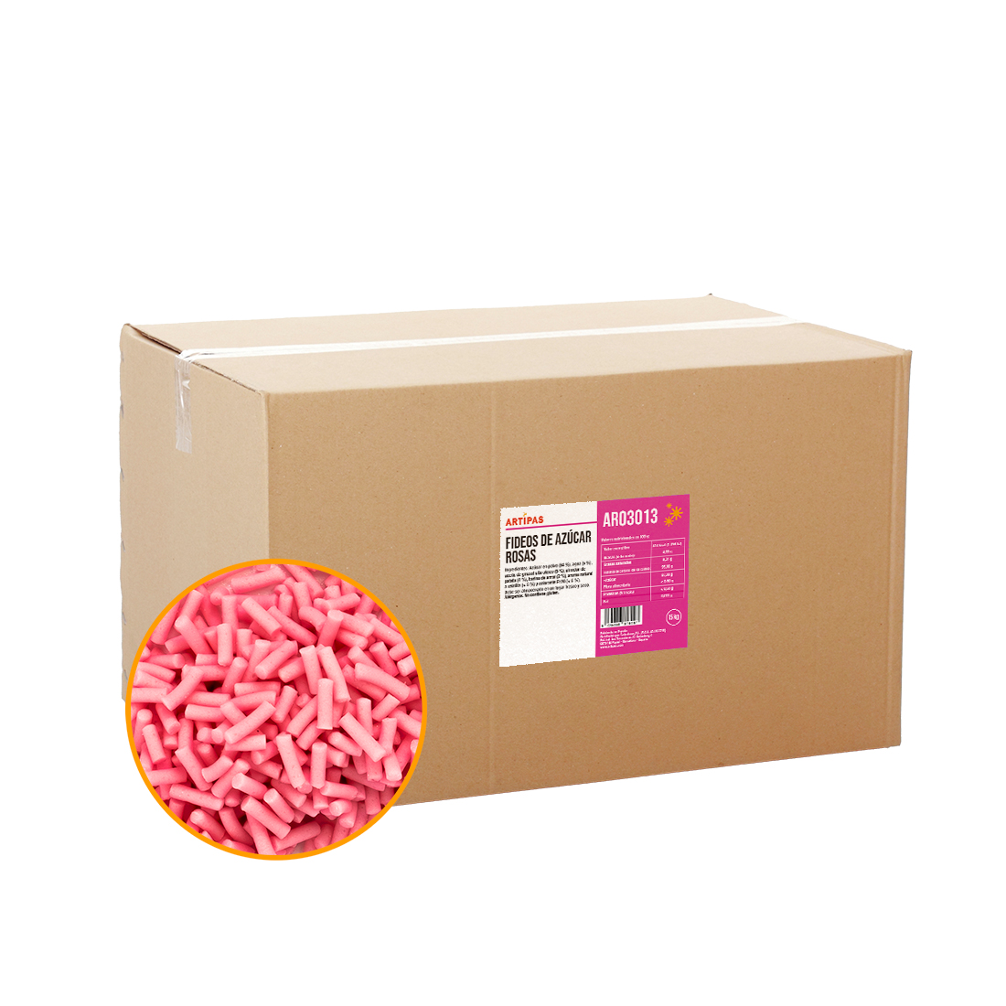 Fideos Azúcar Rosa · ref AR03013