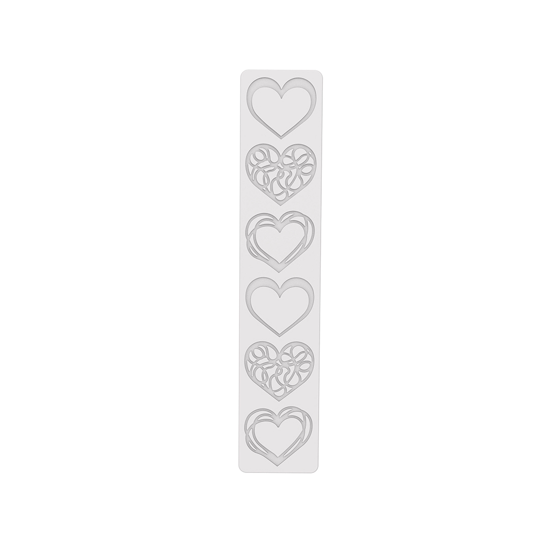 Molde Corazones Decorativos de Silicona 6 Piezas 69x61x2 mm (1 u.)