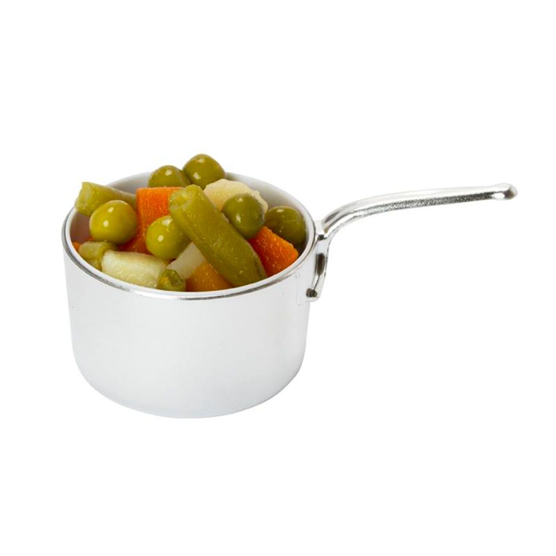 Mini Cacerola Aluminio/Blanco 45 ml