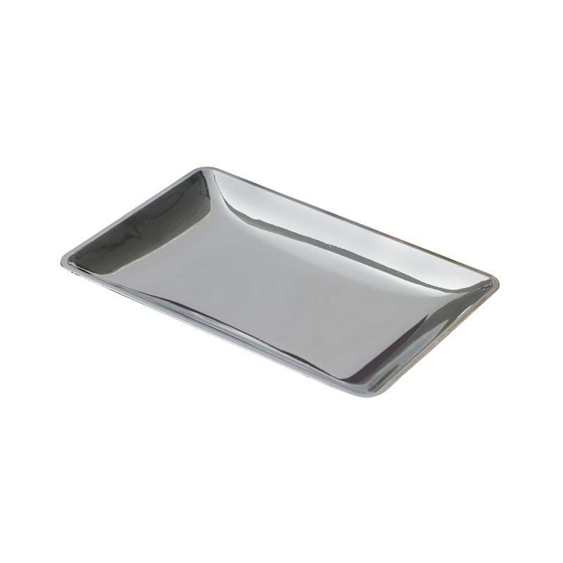 Mini Plato de Cóctel Fluid Plata