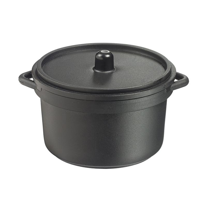 Mini Cazuela Negra 90 ml con Tapa