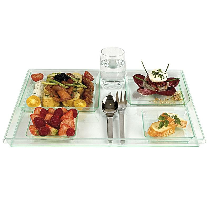 Bandeja Quartz Verde Transparente