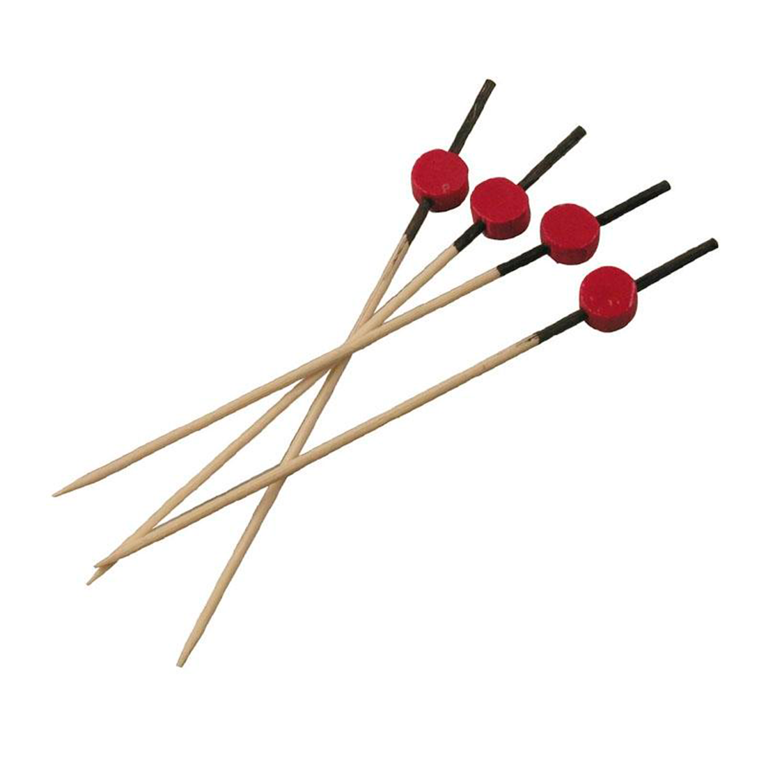 Brocheta de Bambú Rojo/Negro