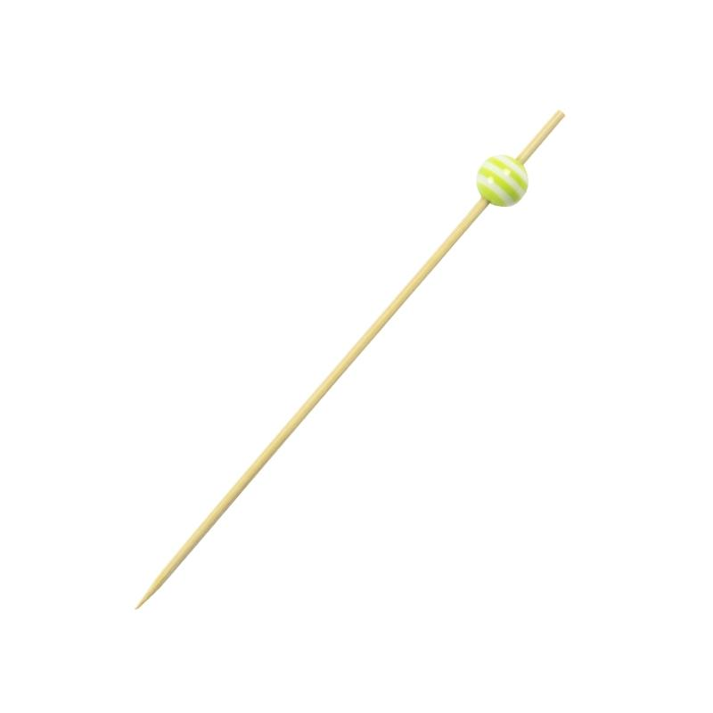 Brocheta de Bambú Peonza Blanca y Verde