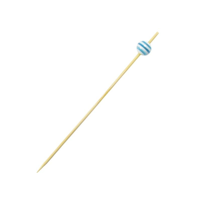 Brocheta de Bambú Peonza Blanca y Azul