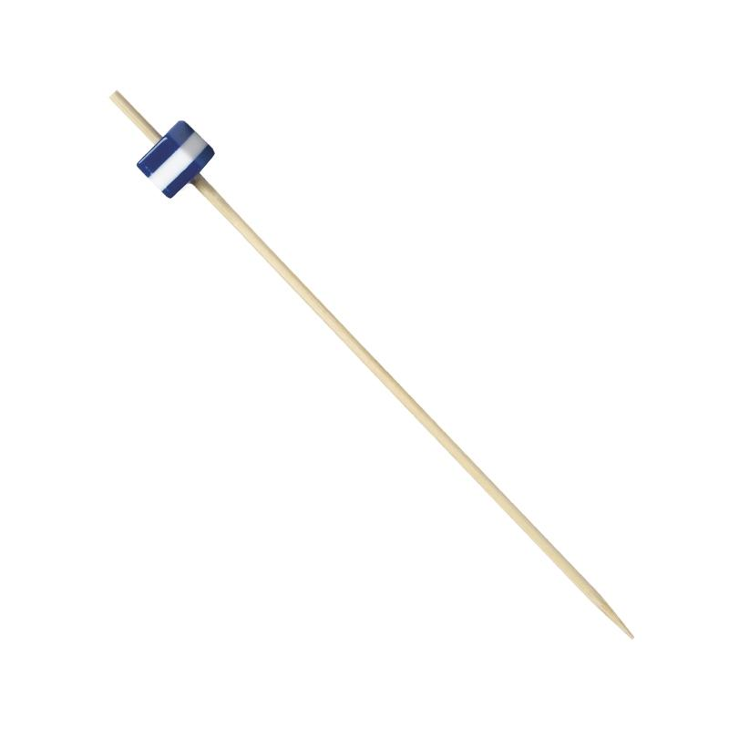 Brocheta de Bambú Cubo Azul y Blanco