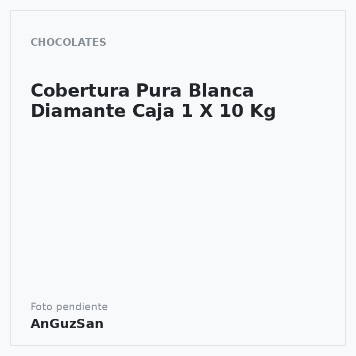 Cobertura Pura Blanca Diamante Caja 1 X 10 Kg