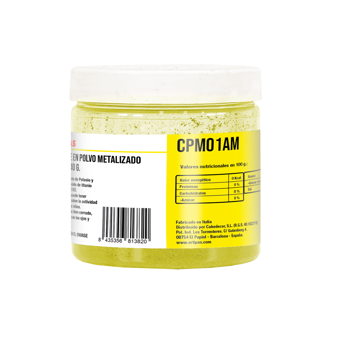 Colorante Metalizado Amarillo en Polvo