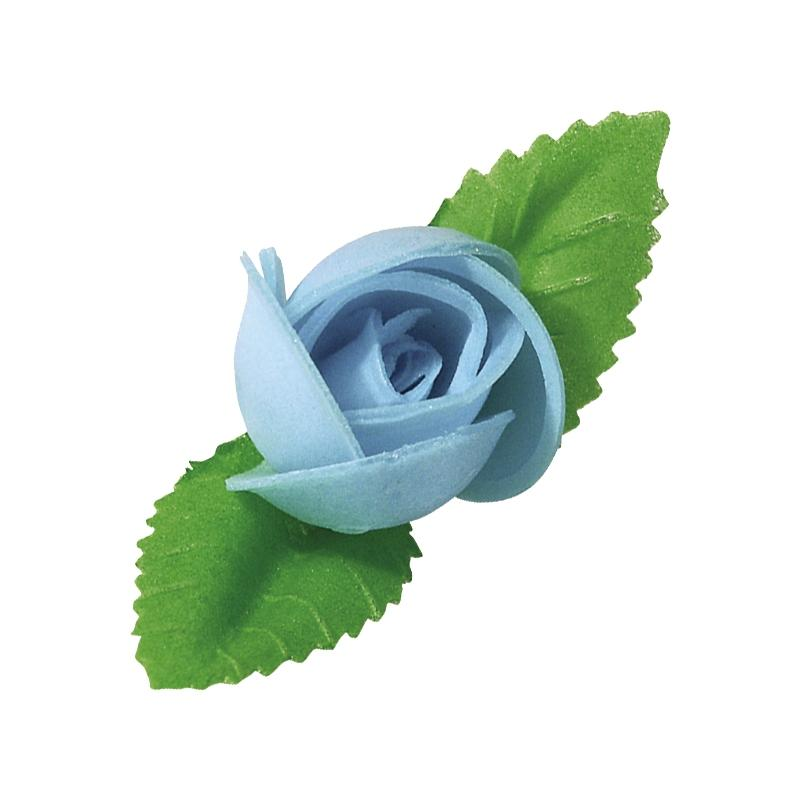 Rosa 2 Hojas Azul Caja Personalizada