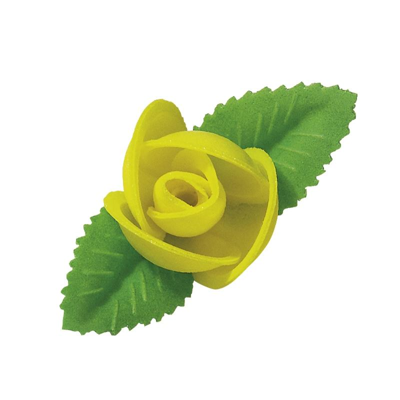 Rosa 2 Hojas Amarilla Tupper Personalizado