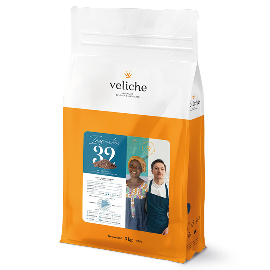 Inspiration 32. Cobertura de Chocolate con Leche 32 % 5 Kg