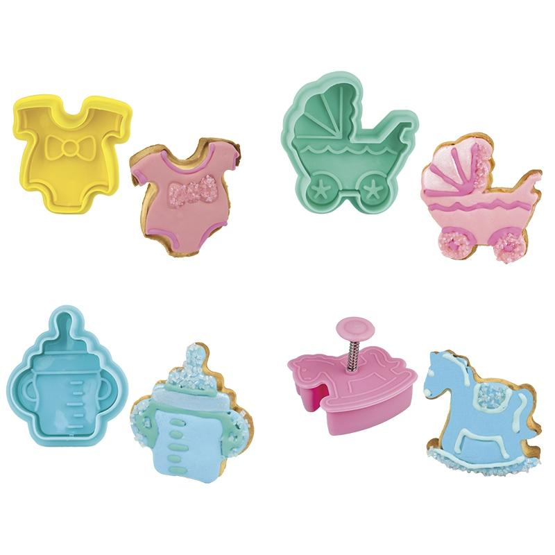 Set 4 Cortantes Bebé con Expulsor