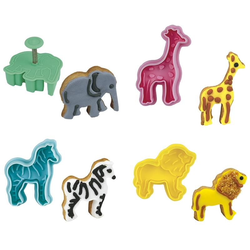 Set 4 Cortantes Animales con Expulsor
