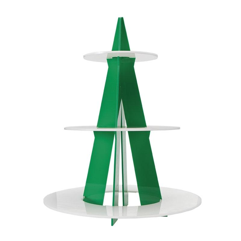 Soporte Pirámide Verde 2 Pisos