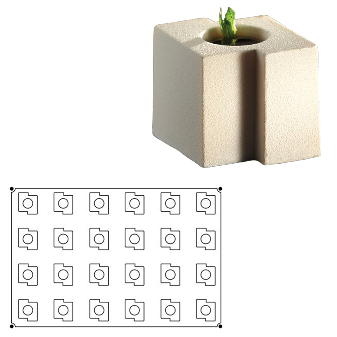 Molde 24 Cubos · ref PF03009
