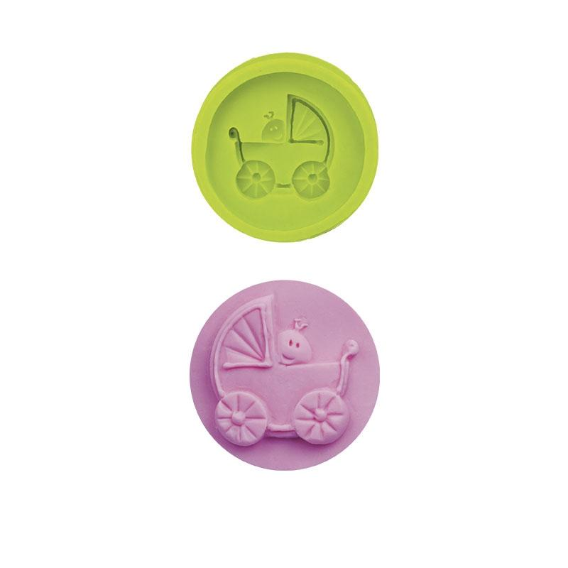 Molde de Silicona para Fondant Cochecito Bebé
