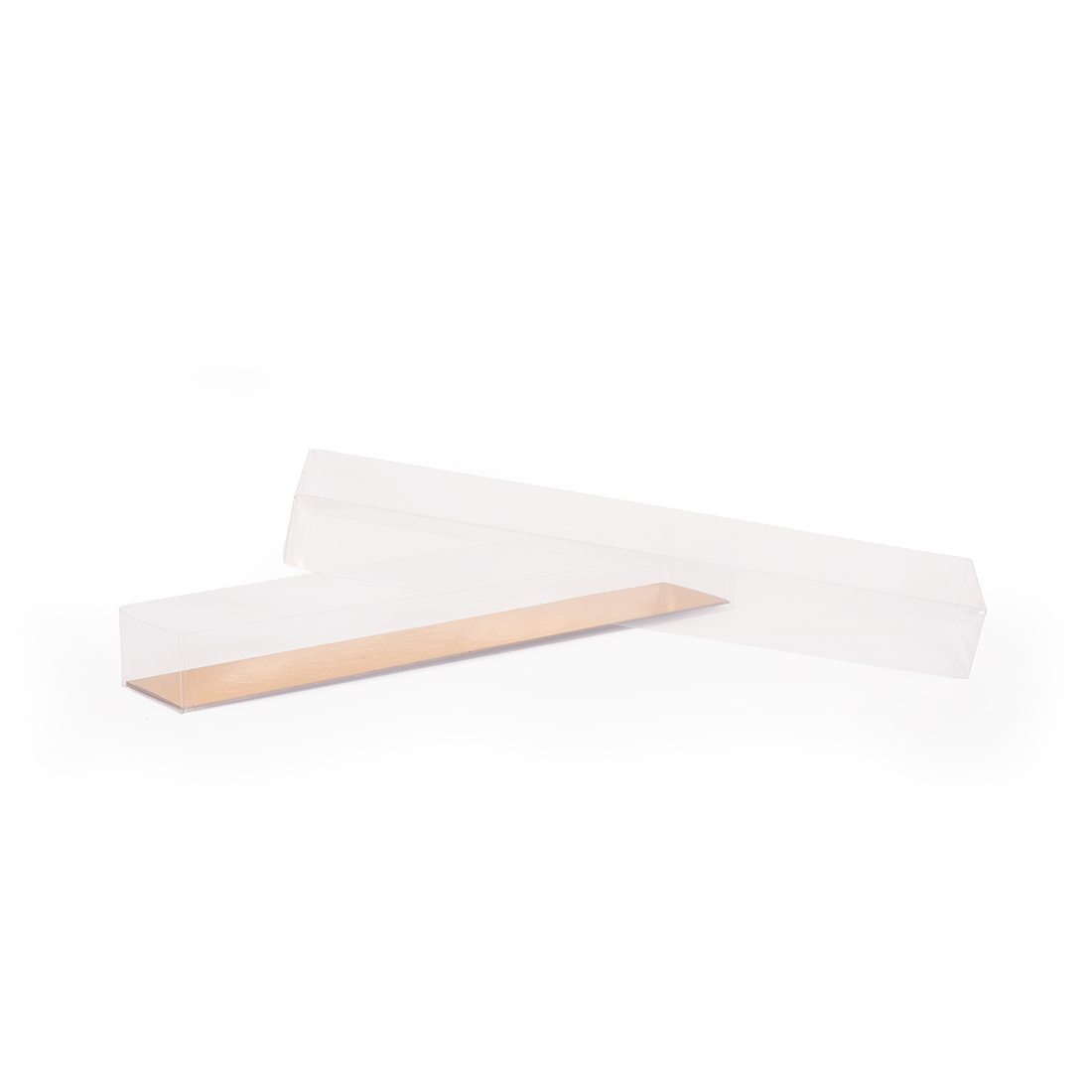 Caja de turrón base 260x55 h30 mm y Tapa anónima de acetato (1 u.)