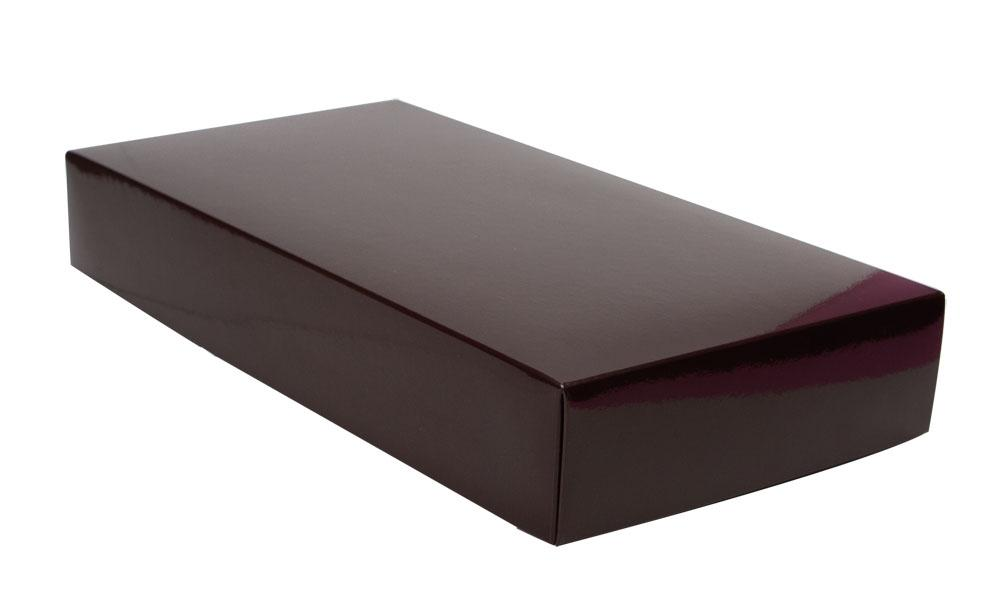 Caja de trufa nº1 marrón laminada de cartón, pórex y papel parafinado 195x125 h60 mm (1 u.)