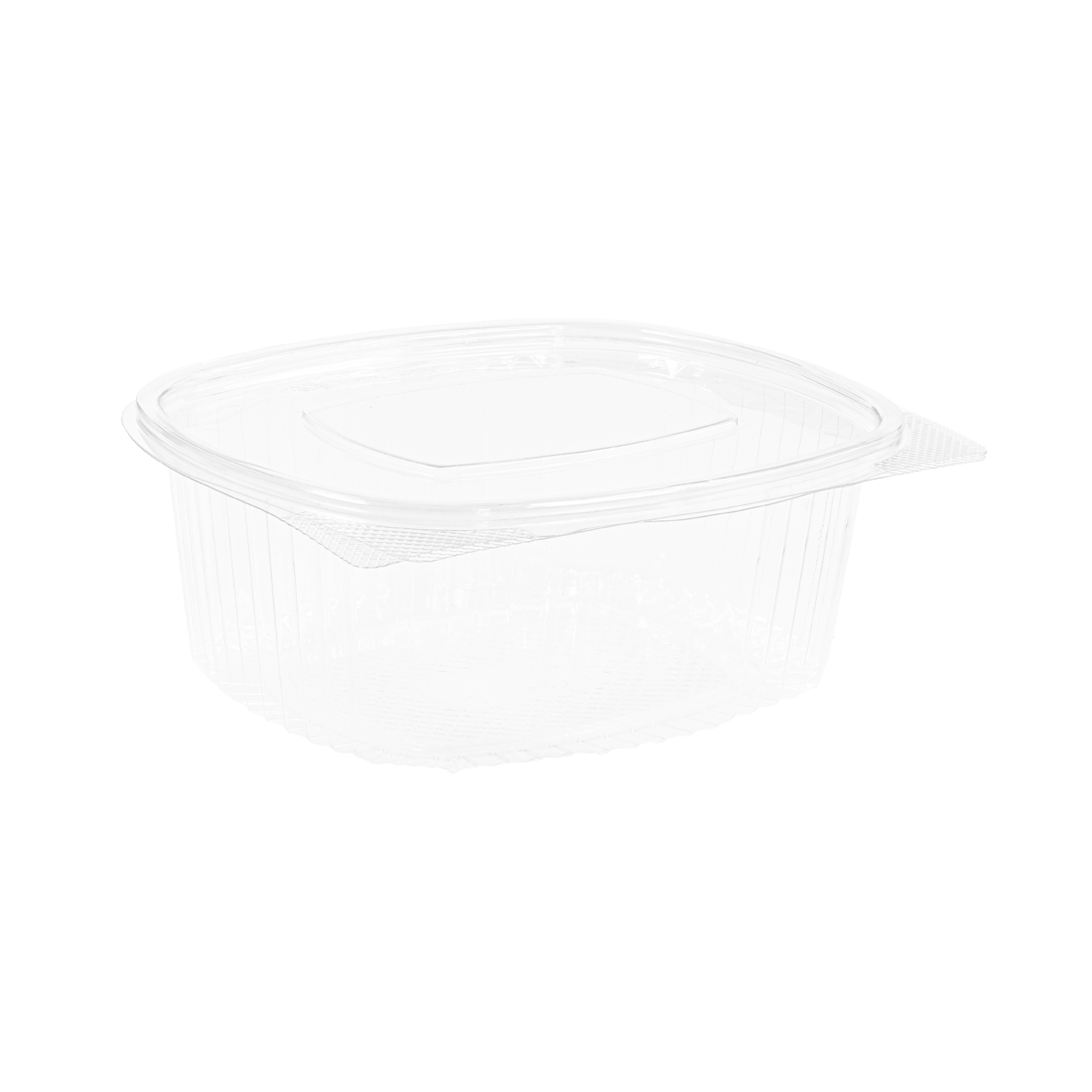 Tarrina con tapa de bisagra transparente de polietileno 1000 ml (200 u.)