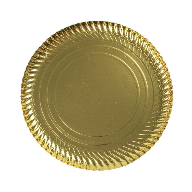 Plato Estriado Oro 30 cm