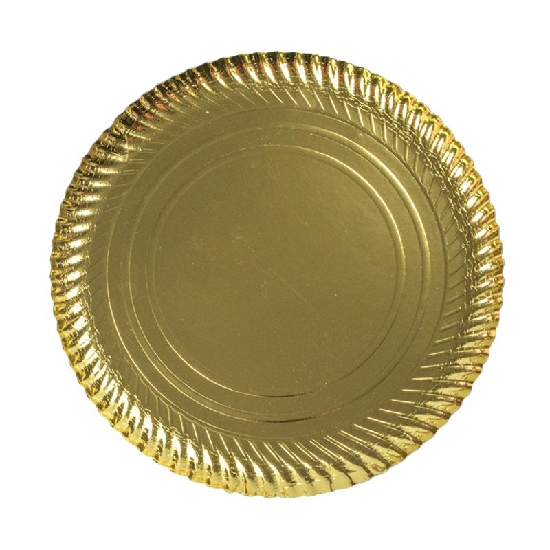 Plato Estriado Oro 32 cm