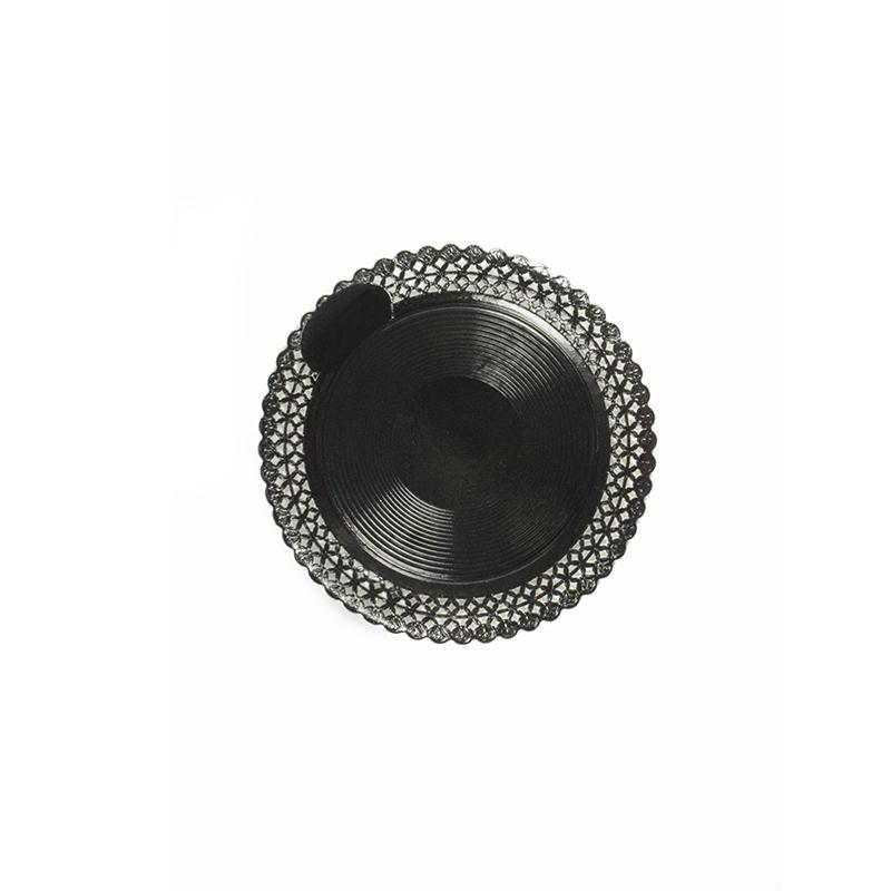 Plato Zeus Negro Con Reserva 23 cm