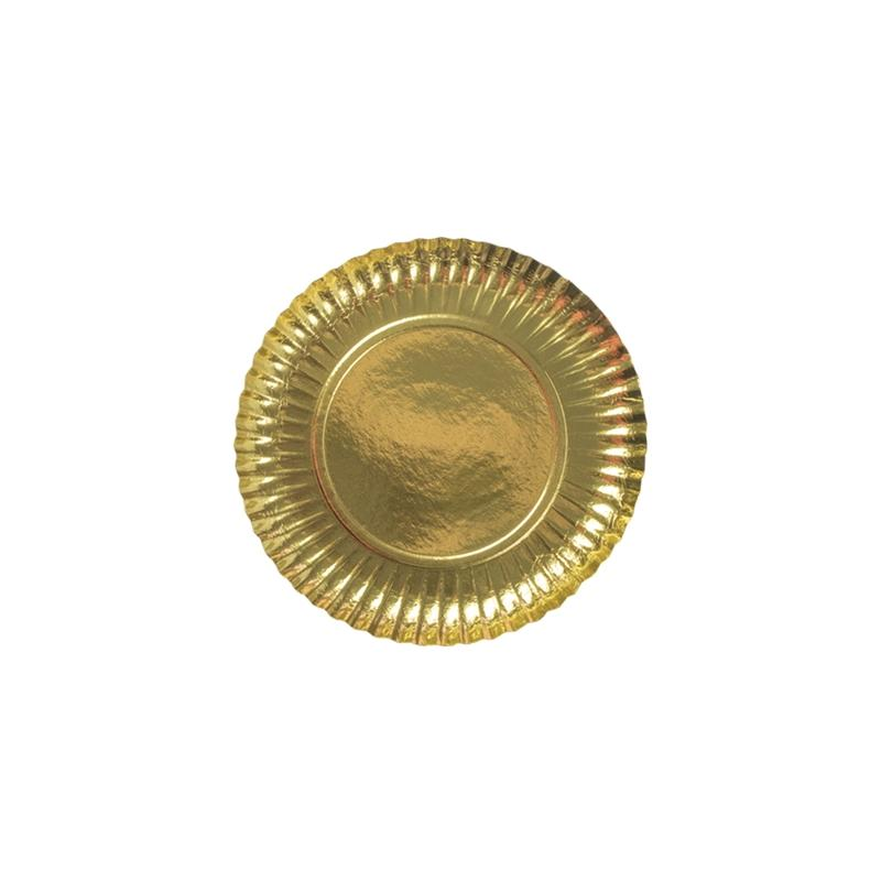 Plato Estriado Oro 10 cm