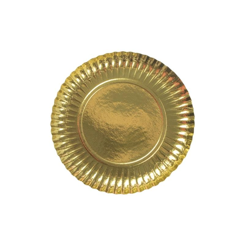 Plato Estriado Oro 18 cm