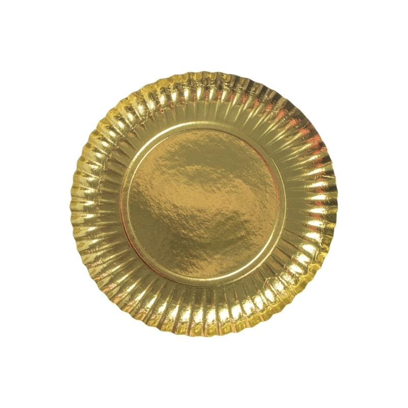 Plato Estriado Oro 21 cm