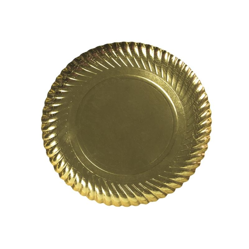 Plato Estriado Oro 23 cm