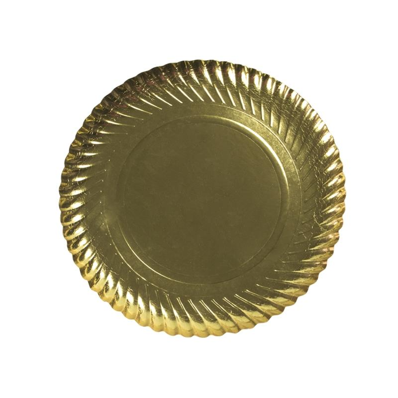 Plato Estriado Oro 25 cm