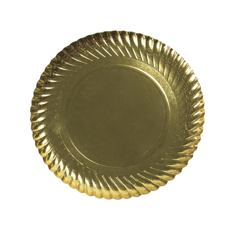 Plato Estriado Oro 27 cm