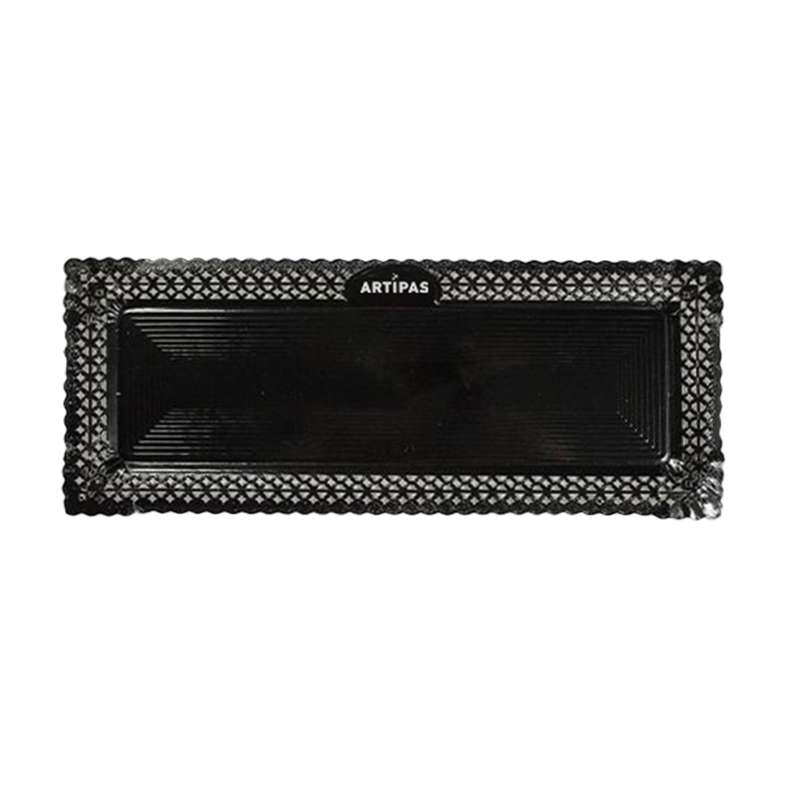 Bandeja Zeus Negra Laminada 15x31 cm