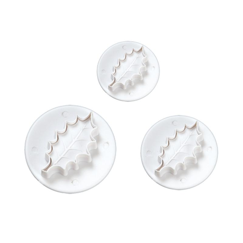 Set 3 Cortantes Hoja de Acebo
