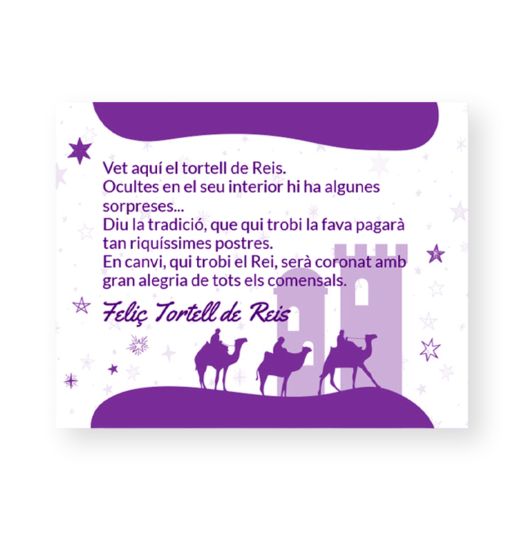 Tarjeta Reyes Cartulina Catalán