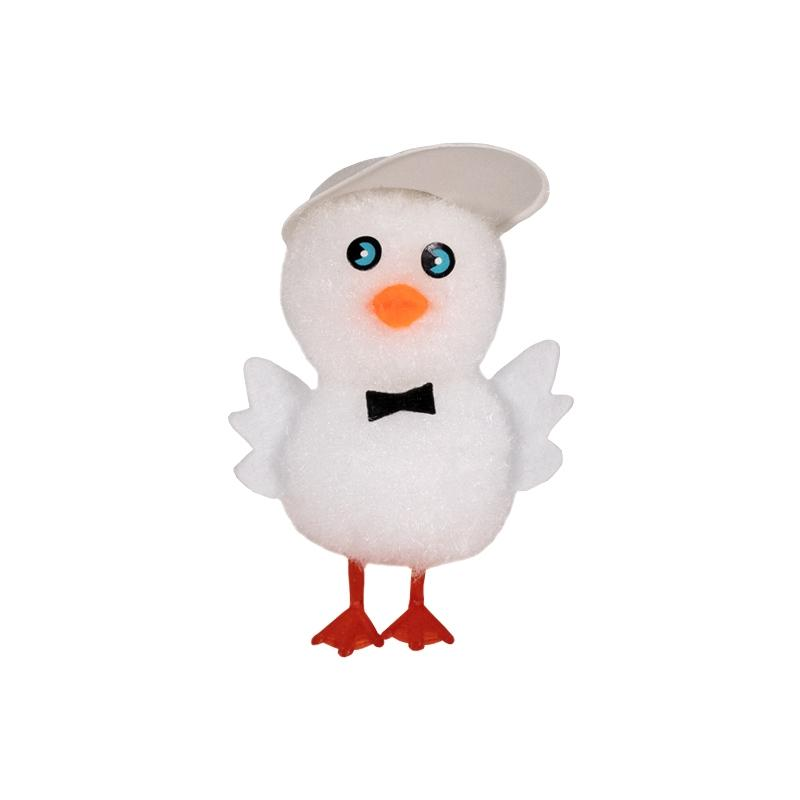 Pollito blanco con Gorra
