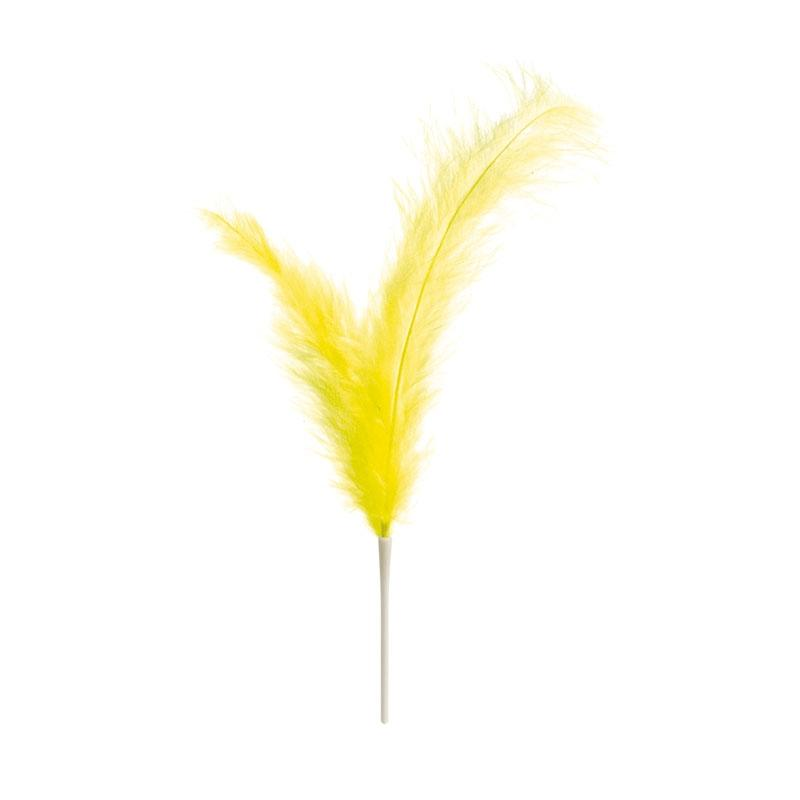 Plumas Dobles Amarillas