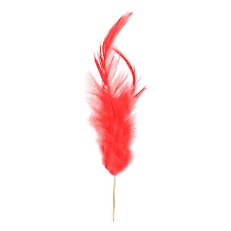 Plumas Pequeñas Pick de madera Rojo