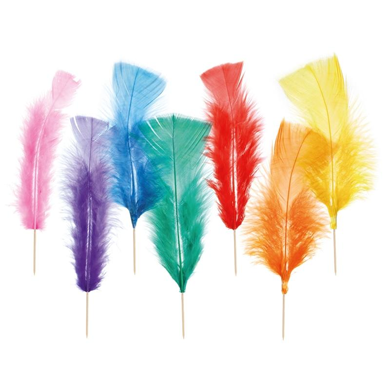 Plumas Grandes Pick de madera Colores Surtidos