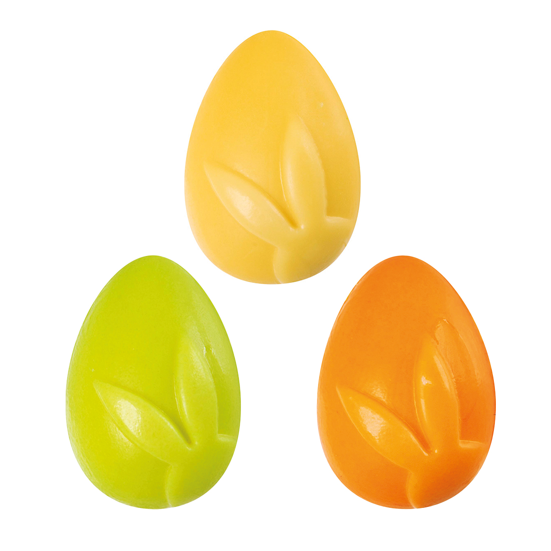 Eggs 3D assortment of colors 2,4x3,8 cm