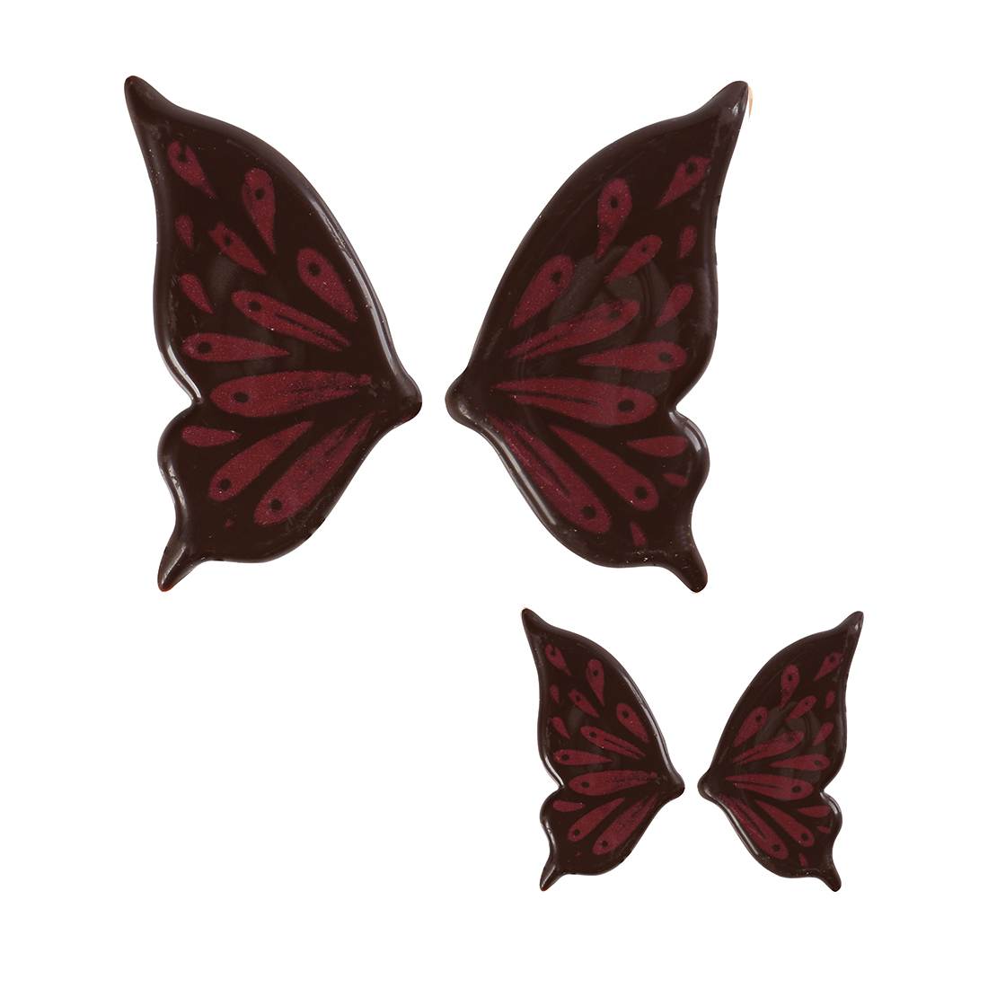 Set of Black Chocolate Butterflies