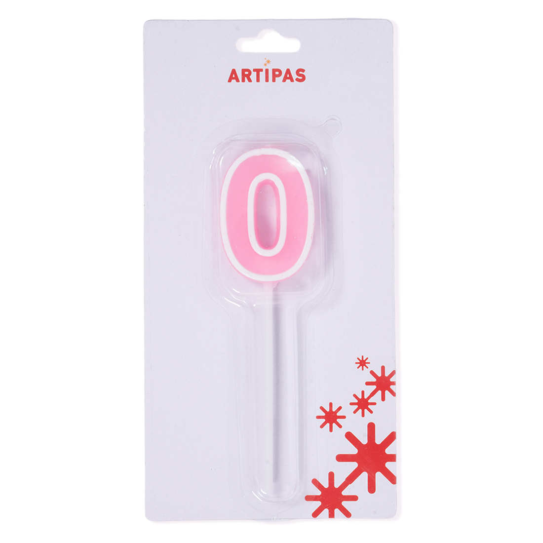Velas Relieve Rosa Blister Nº0