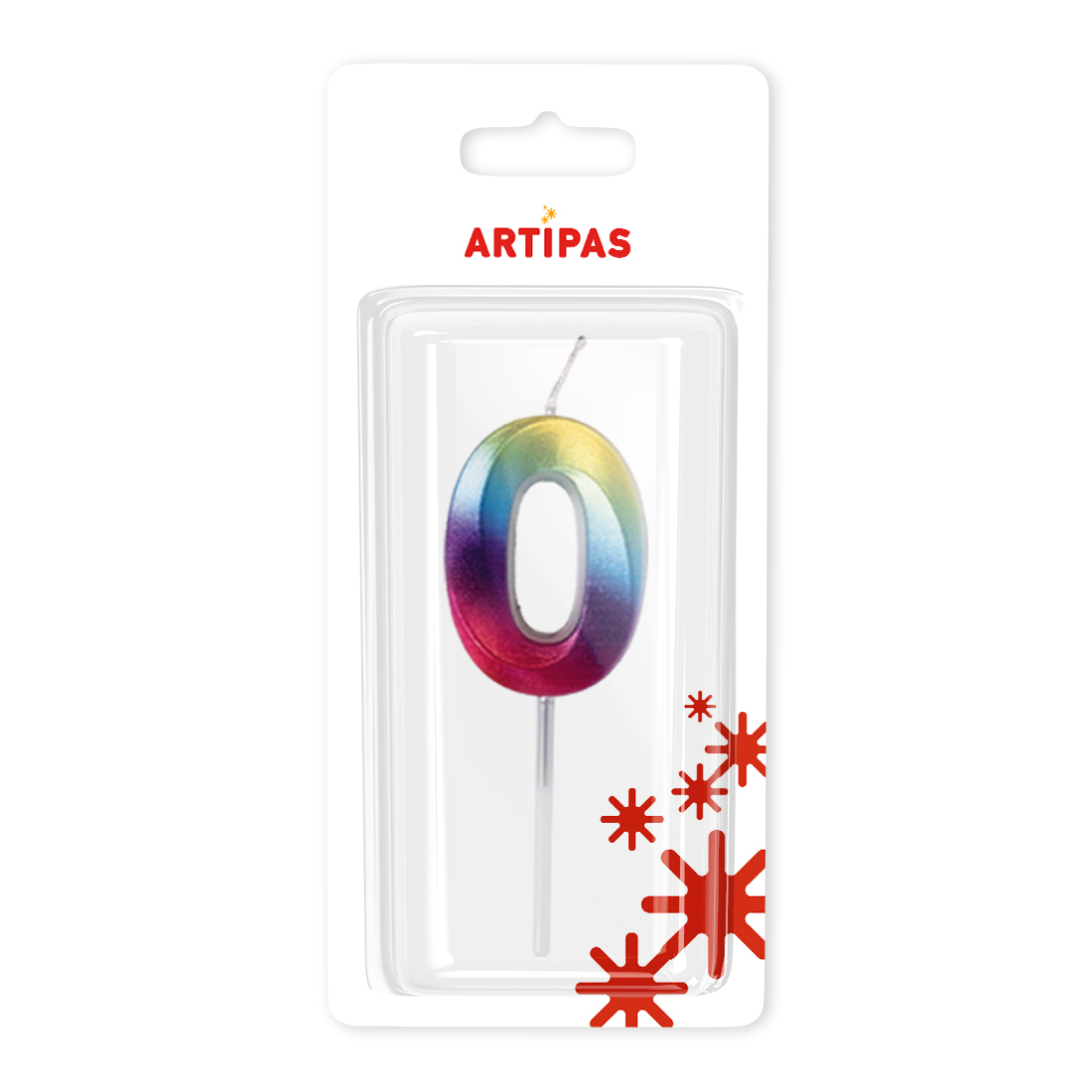 Velas Multicolor Pequeñas Blister Nº0