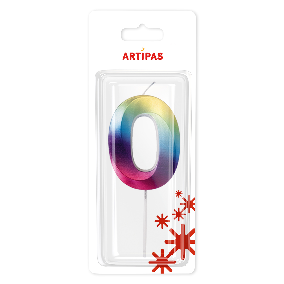 Velas Multicolor Grandes Blister Nº0