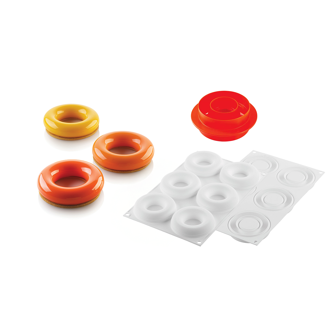 Rainbow Silicone Mould 80 n.9 100x21 h50 mm + cutter · ref MOL36320