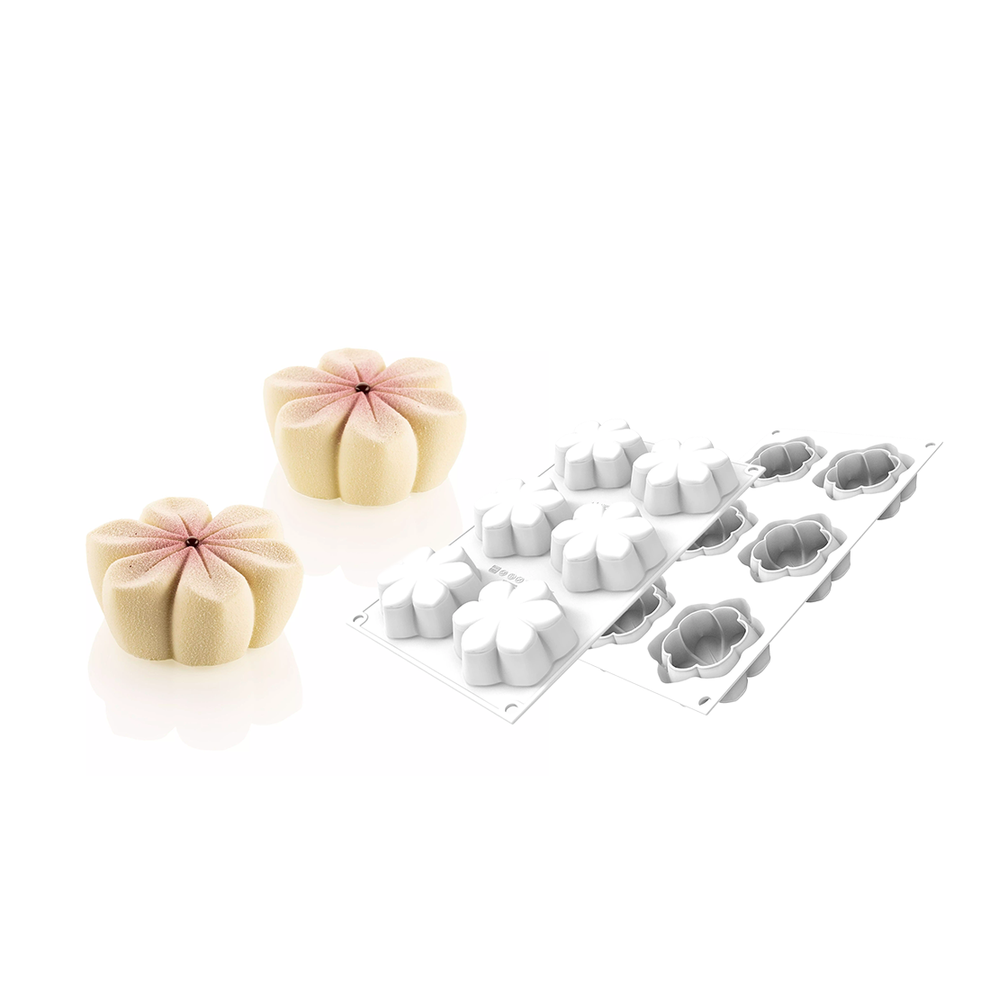 Molde de Silicona Flor 6 Piezas ø72 h30 mm 87 ml