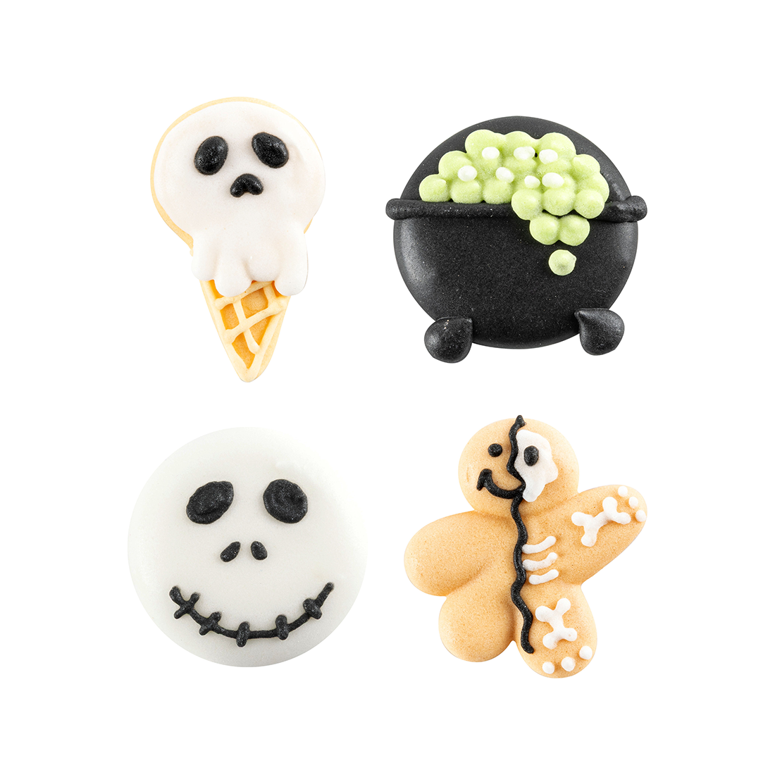 Formas de Halloween de Azúcar 2D ø 30 mm (96 u.)