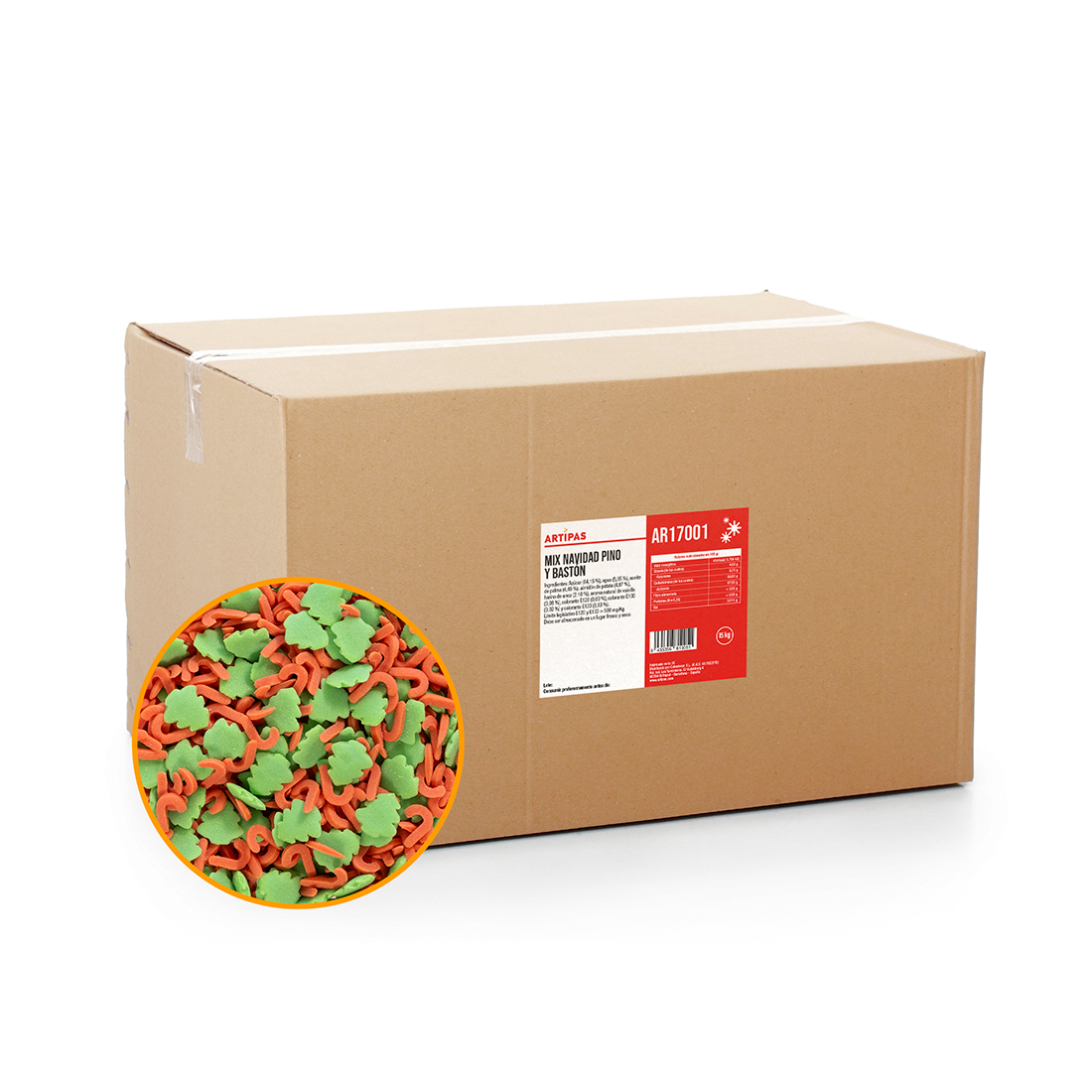 Mix Navidad de Azúcar de Pino y Bastón (15 kg)
